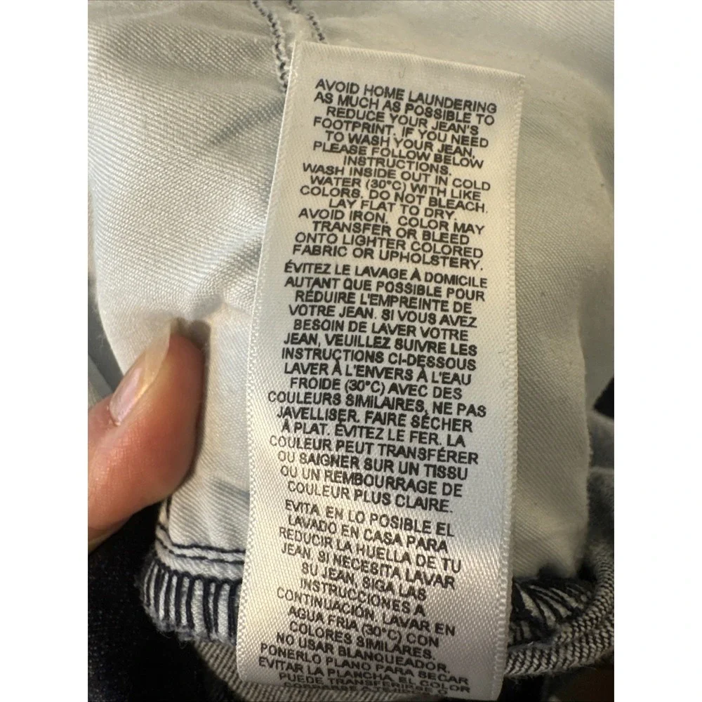 Frame Jeans Le Slim Palazzo Wide Leg High-Rise Sz 31 Dark Wash Guilty Slimming - Picture 6 of 9